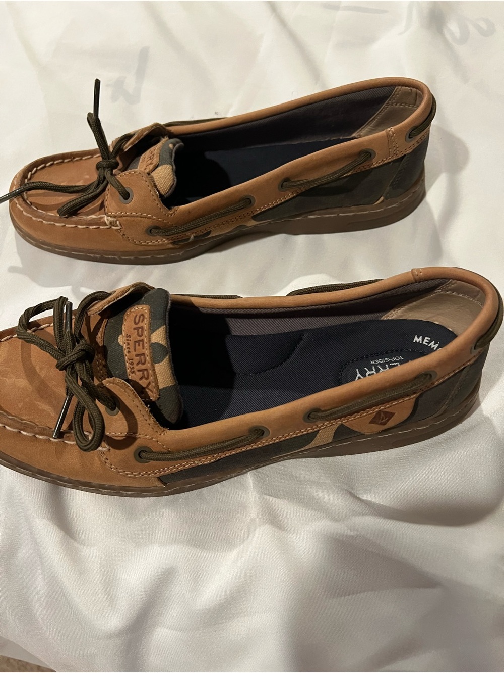Sperry Top-sider Women's Size 8.5 Angelfish Boat Shoes Camo Tan - Picture 7 of 11